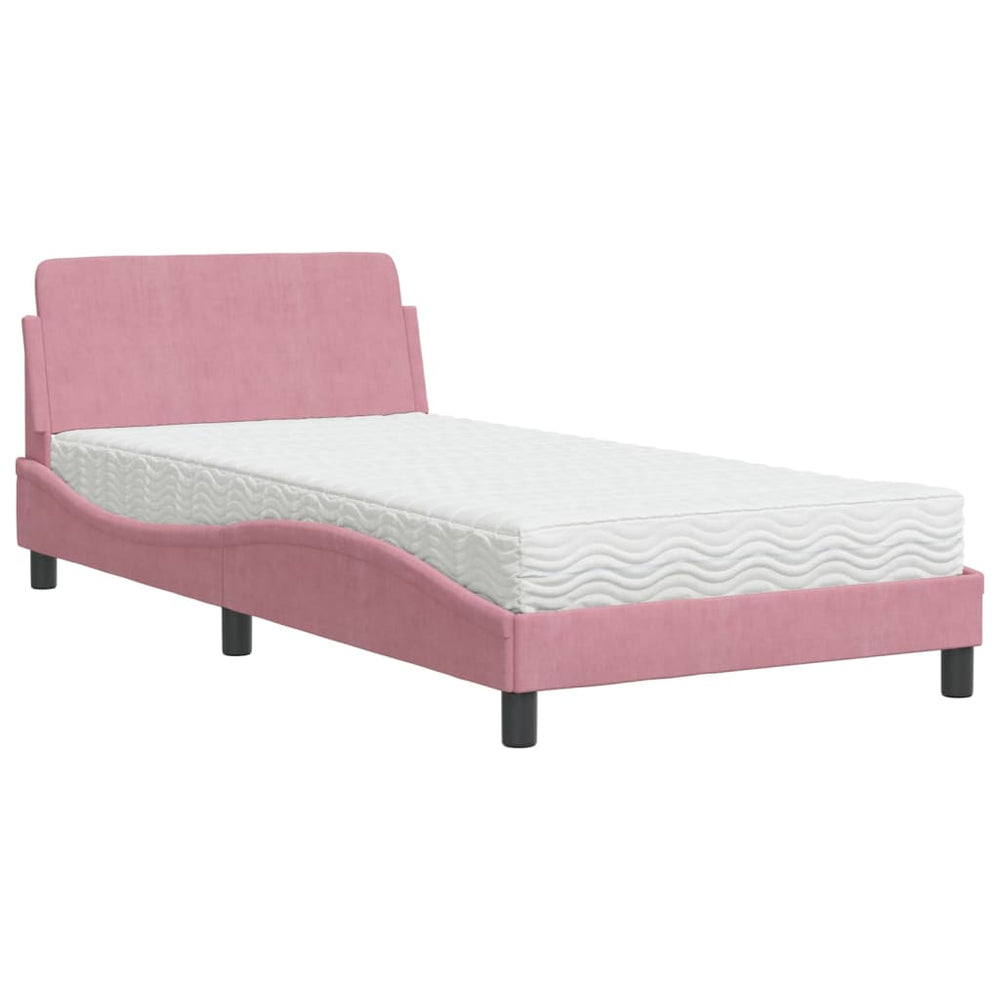 Bett mit Matratze Dover Rosa 100x200 cm