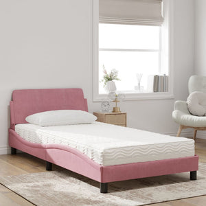 Bett mit Matratze Dover Rosa 100x200 cm