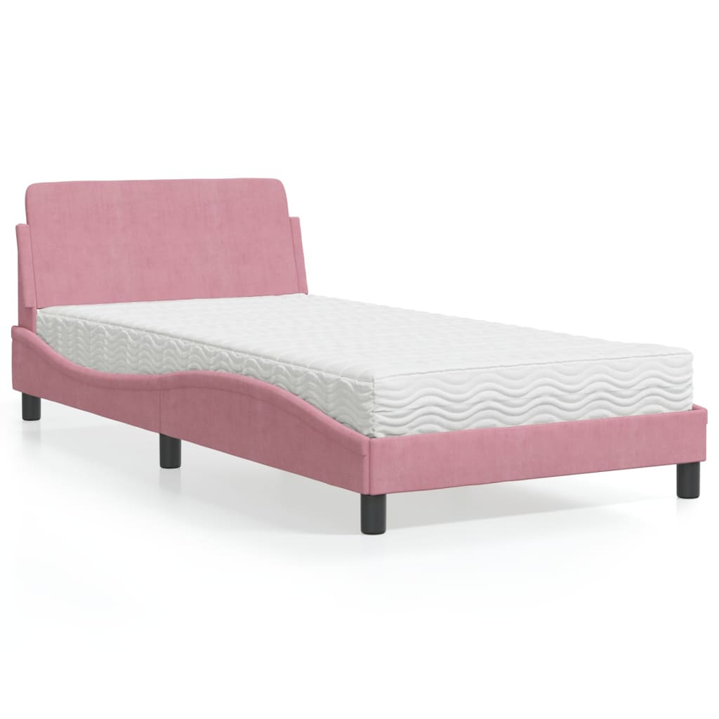 Bett mit Matratze Dover Rosa 100x200 cm