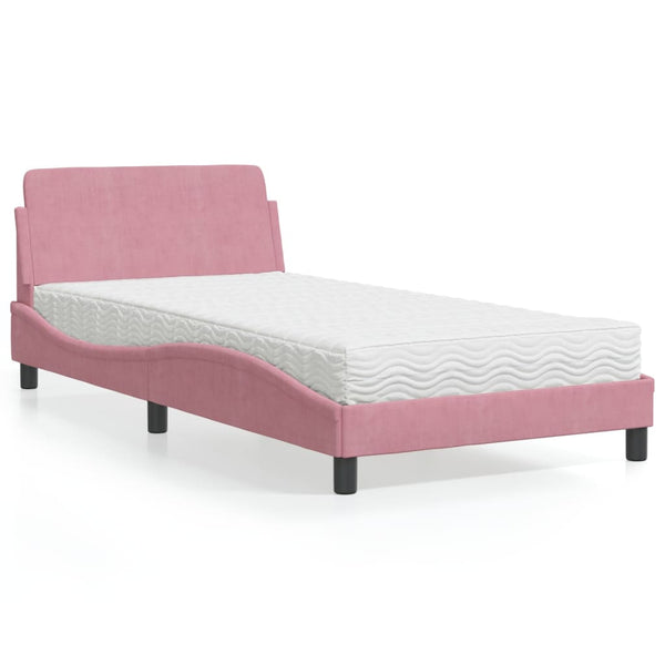 Bett mit Matratze Dover Rosa 100x200 cm