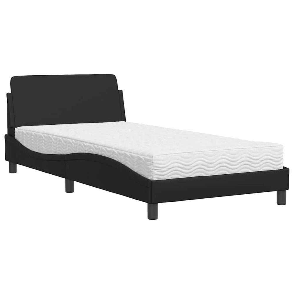 Bett mit Matratze Dover Schwarz 100x200 cm