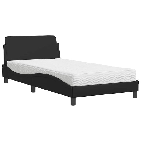 Bett mit Matratze Dover Schwarz 100x200 cm