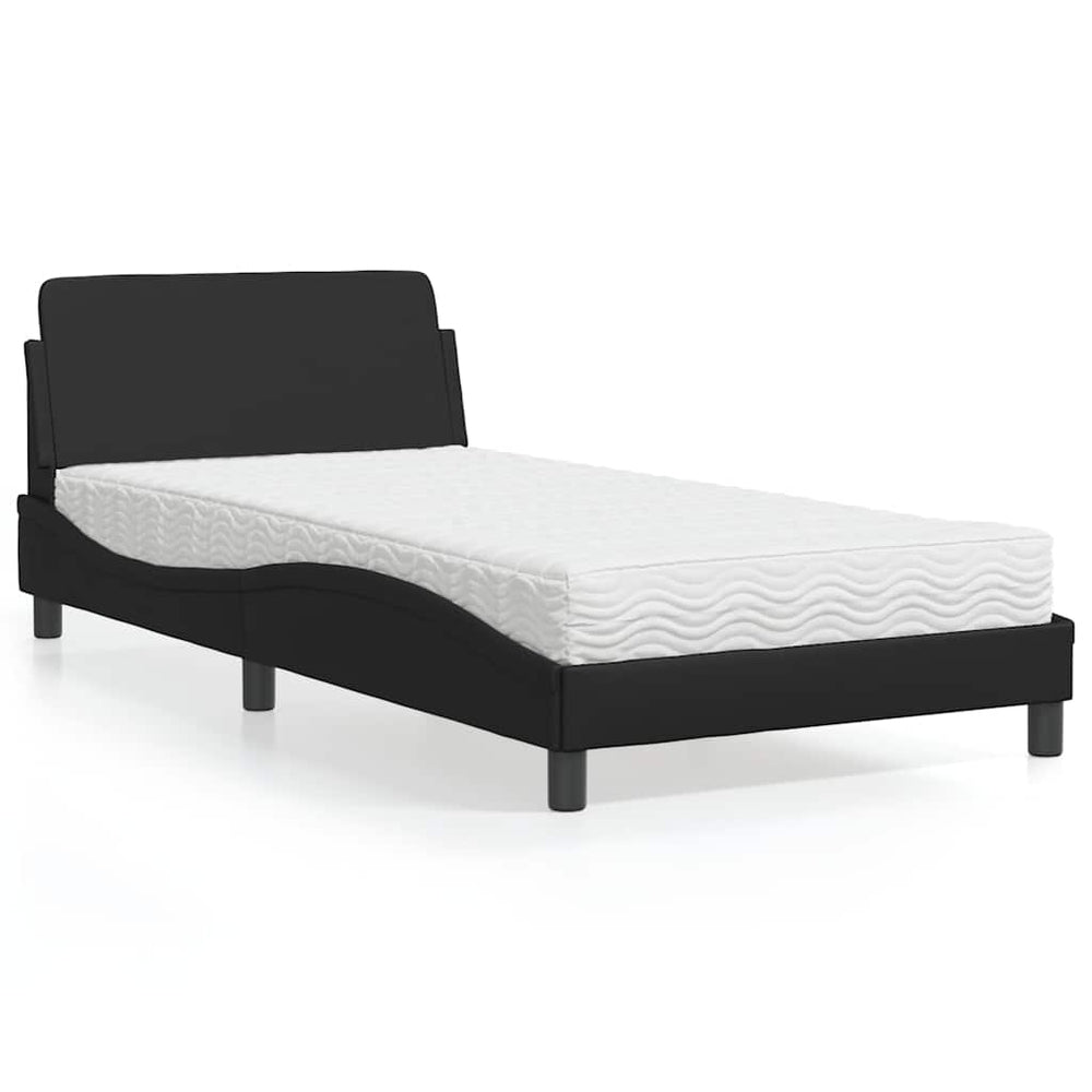 Bett mit Matratze Dover Schwarz 100x200 cm