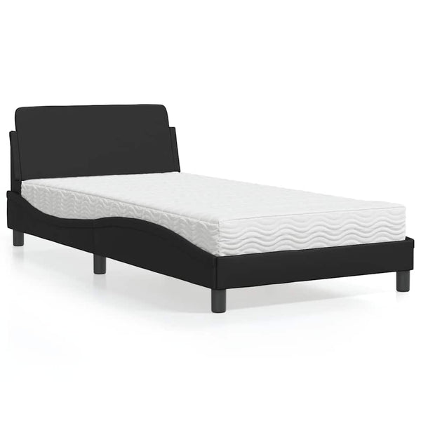 Bett mit Matratze Dover Schwarz 100x200 cm