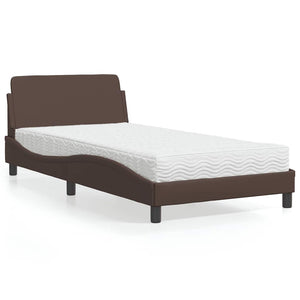 Bett mit Matratze Dover Braun 100x200 cm