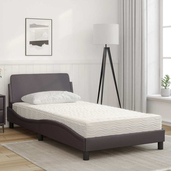 Bett mit Matratze Dover Grau 100x200 cm