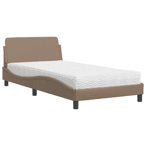 Bett mit Matratze Cappuccino-Braun 100x200 cm