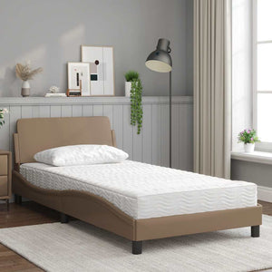 Bett mit Matratze Cappuccino-Braun 100x200 cm