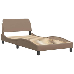 Bett mit Matratze Cappuccino-Braun 100x200 cm