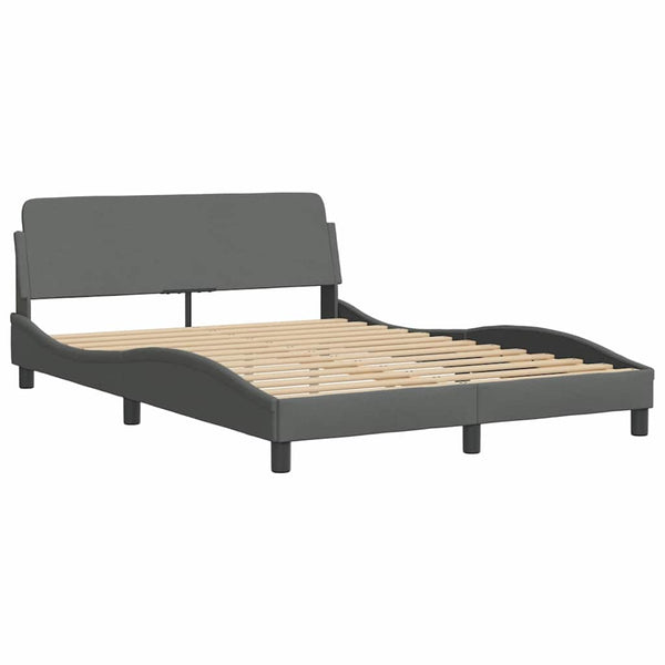 Bett mit Matratze Dover Dunkelgrau 120x200 cm