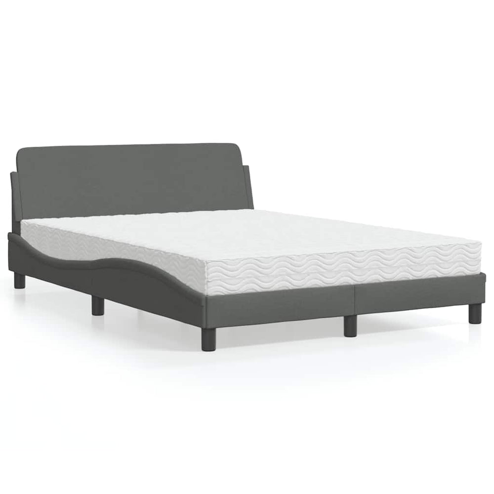 Bett mit Matratze Dover Dunkelgrau 120x200 cm