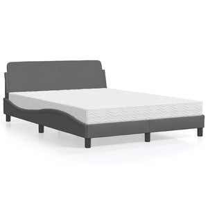 Bett mit Matratze Dover Dunkelgrau 120x200 cm