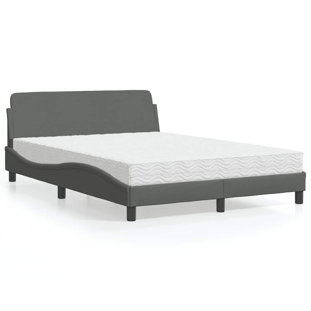 Bett mit Matratze Dover Dunkelgrau 120x200 cm