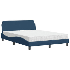 Bett mit Matratze Blau 120x200 cm