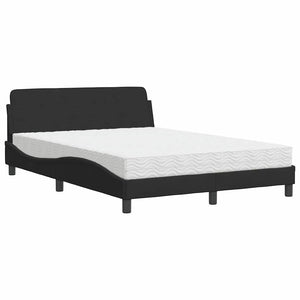 Bett mit Matratze Dover Schwarz 120x200 cm Samt