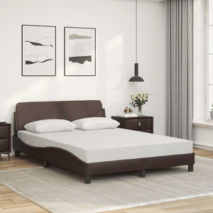 Bett mit Matratze Dover Braun 120x200 cm
