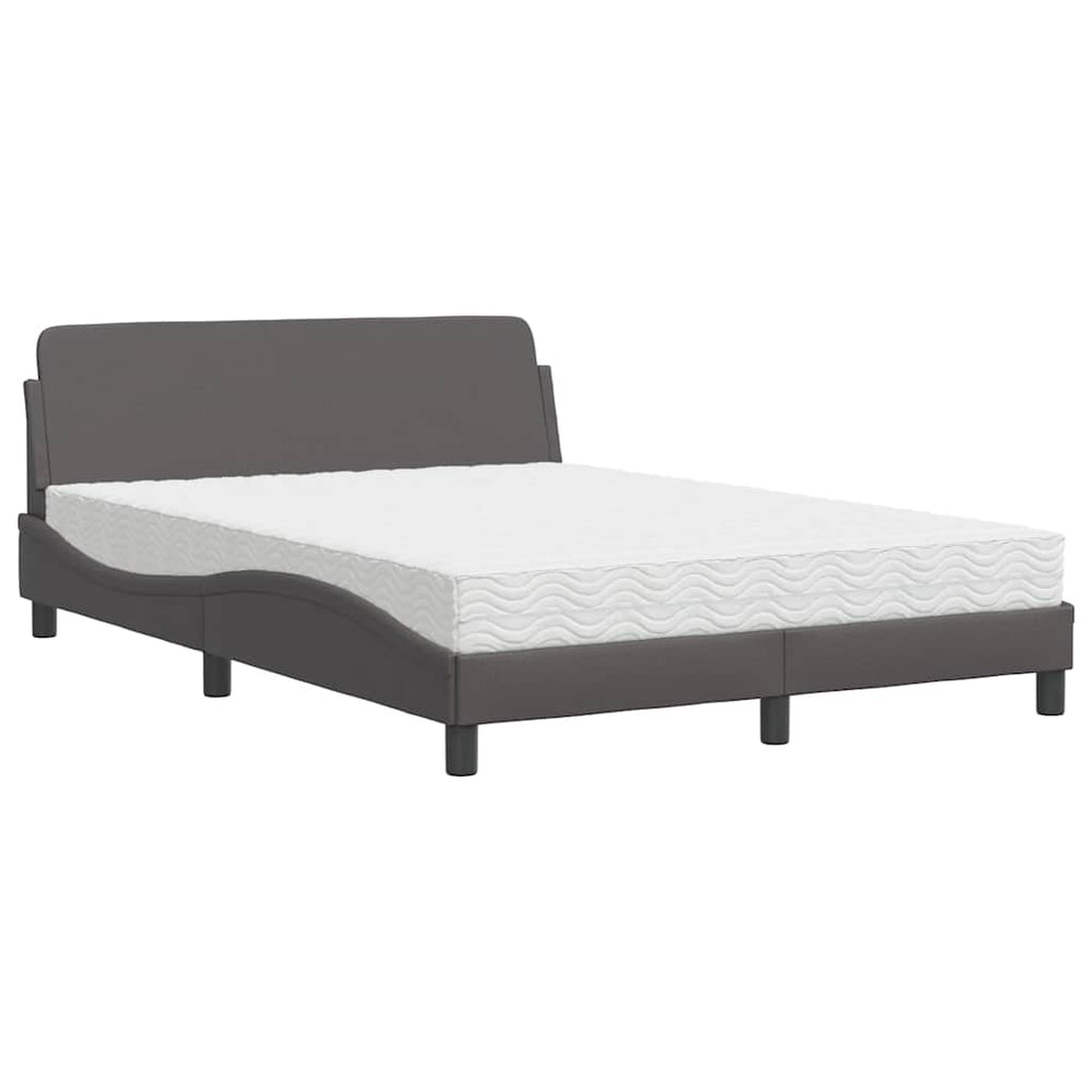 Bett mit Matratze Dover Grau 120x200 cm