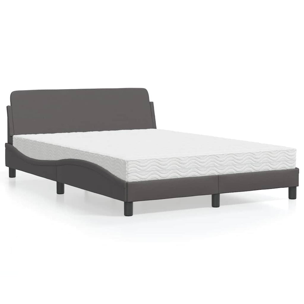 Bett mit Matratze Dover Grau 120x200 cm