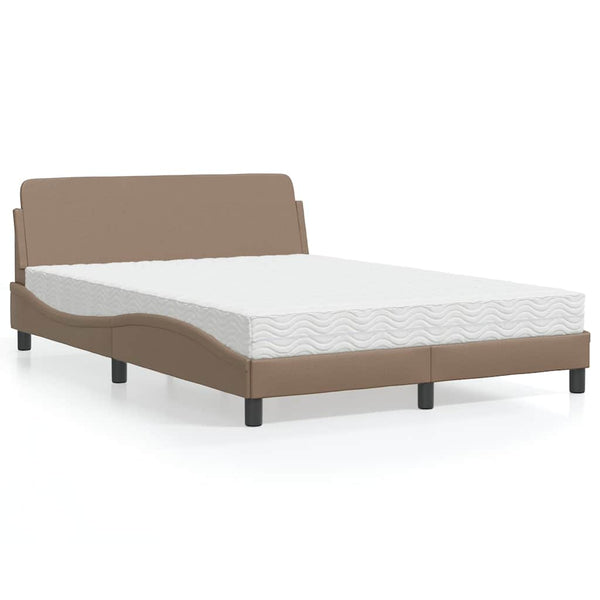 Bett mit Matratze Cappuccino-Braun 120x200 cm