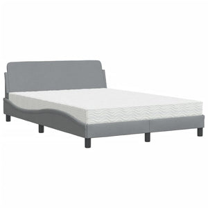 Bett mit Matratze Dover Hellgrau 140x190 cm