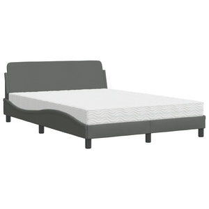 Bett mit Matratze Dover Dunkelgrau 140x190 cm