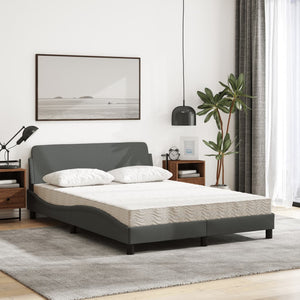 Bett mit Matratze Dover Dunkelgrau 140x190 cm