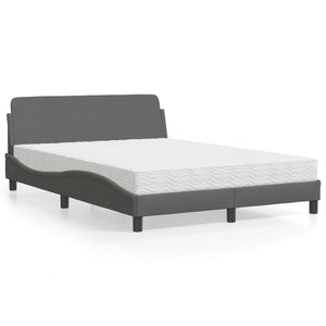 Bett mit Matratze Dover Dunkelgrau 140x190 cm