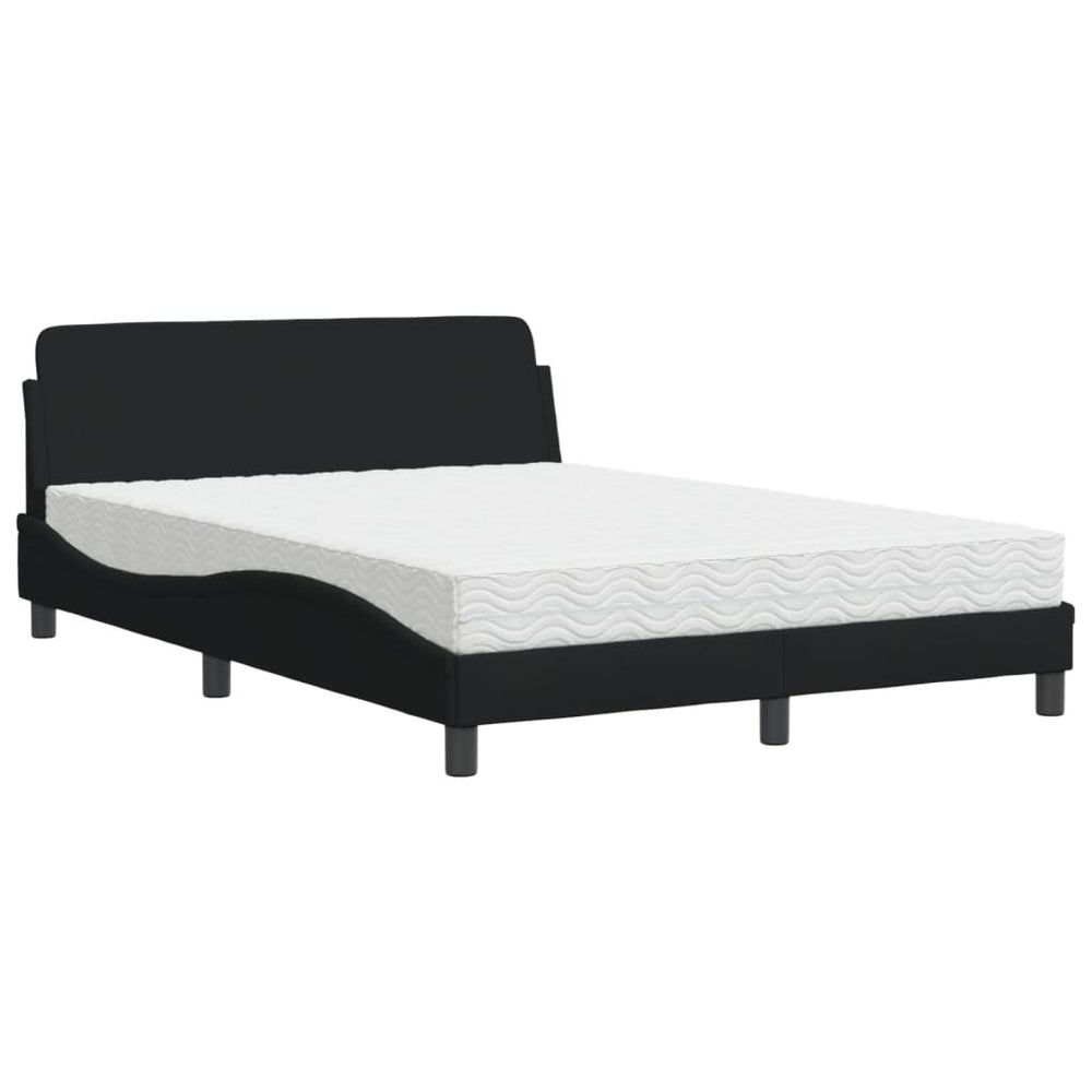 Bett mit Matratze Dover Schwarz 140x190 cm