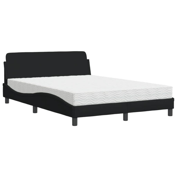 Bett mit Matratze Dover Schwarz 140x190 cm
