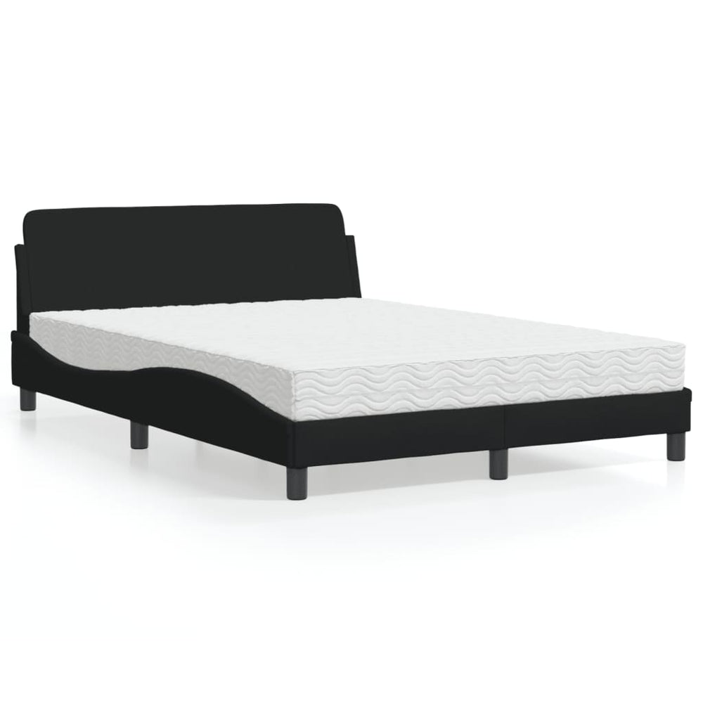 Bett mit Matratze Dover Schwarz 140x190 cm