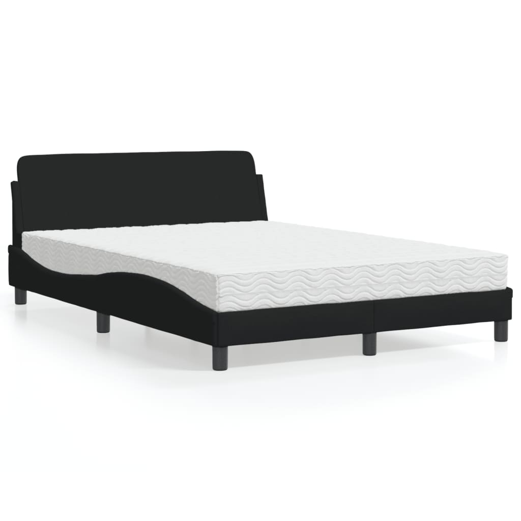 Bett mit Matratze Dover Schwarz 140x190 cm