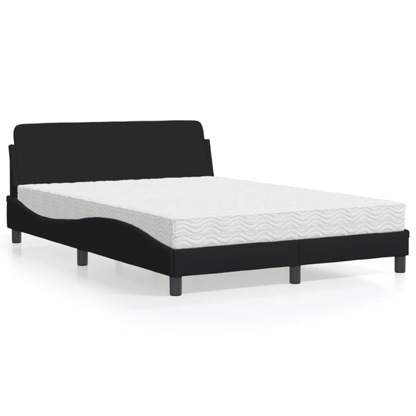Bett mit Matratze Dover Schwarz 140x190 cm