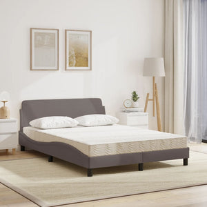 Bett mit Matratze Dover Taupe 140x190 cm