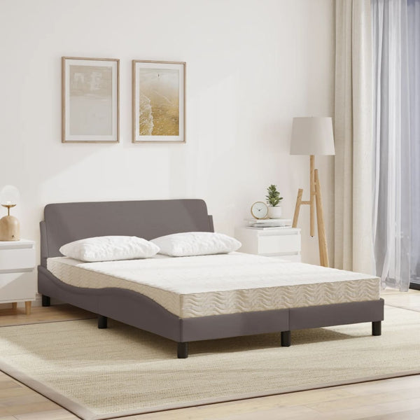 Bett mit Matratze Dover Taupe 140x190 cm