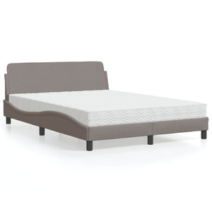 Bett mit Matratze Dover Taupe 140x190 cm
