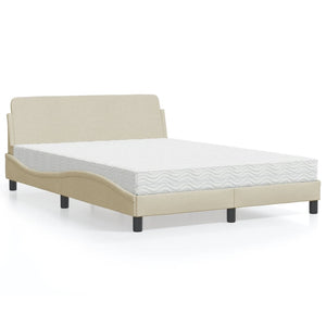 Bett mit Matratze Creme 140x190 cm
