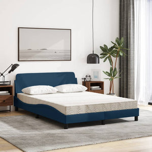 Bett mit Matratze Blau 140x190 cm