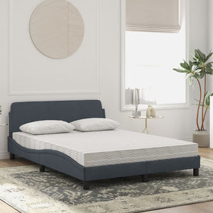 Bett mit Matratze Dover Dunkelgrau 140x190 cm