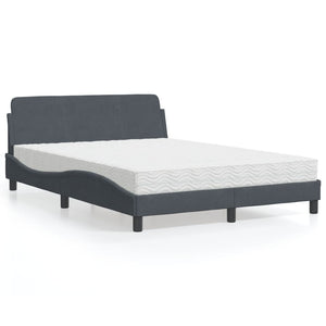 Bett mit Matratze Dover Dunkelgrau 140x190 cm