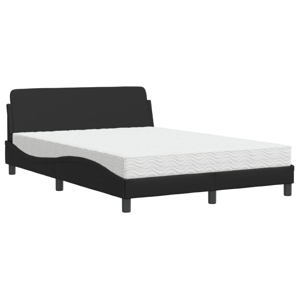 Bett mit Matratze Dover Schwarz 140x190 cm