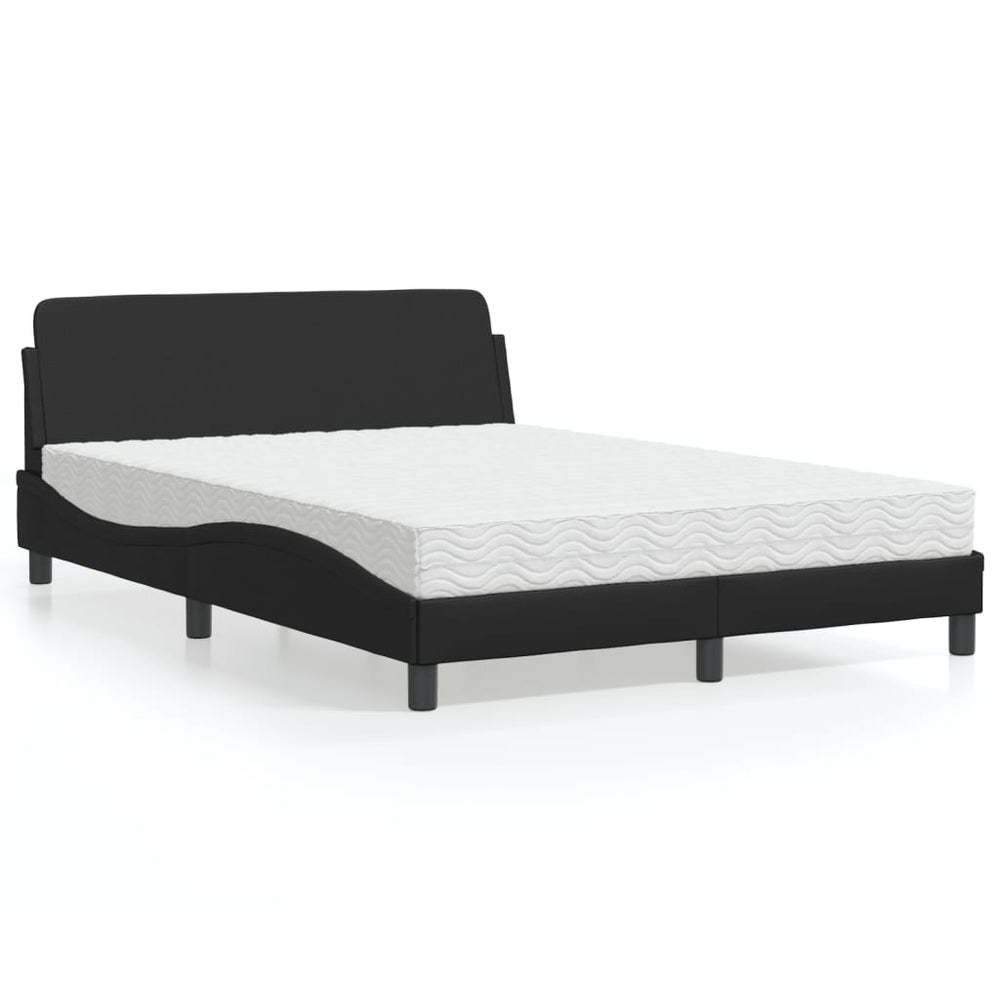 Bett mit Matratze Dover Schwarz 140x190 cm