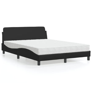 Bett mit Matratze Dover Schwarz 140x190 cm