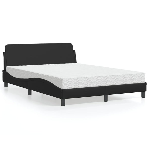 Bett mit Matratze Dover Schwarz 140x190 cm