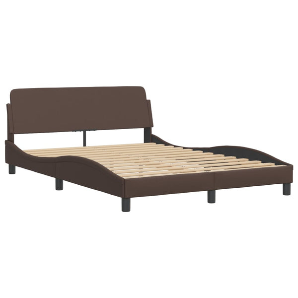 Bett mit Matratze Dover Braun 140x190 cm