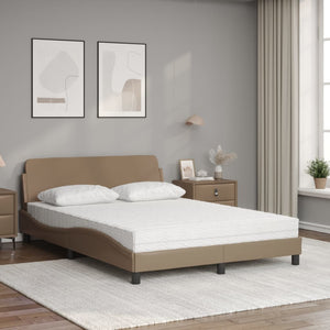 Bett mit Matratze Cappuccino-Braun 140x190 cm