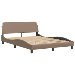 Bett mit Matratze Cappuccino-Braun 140x190 cm