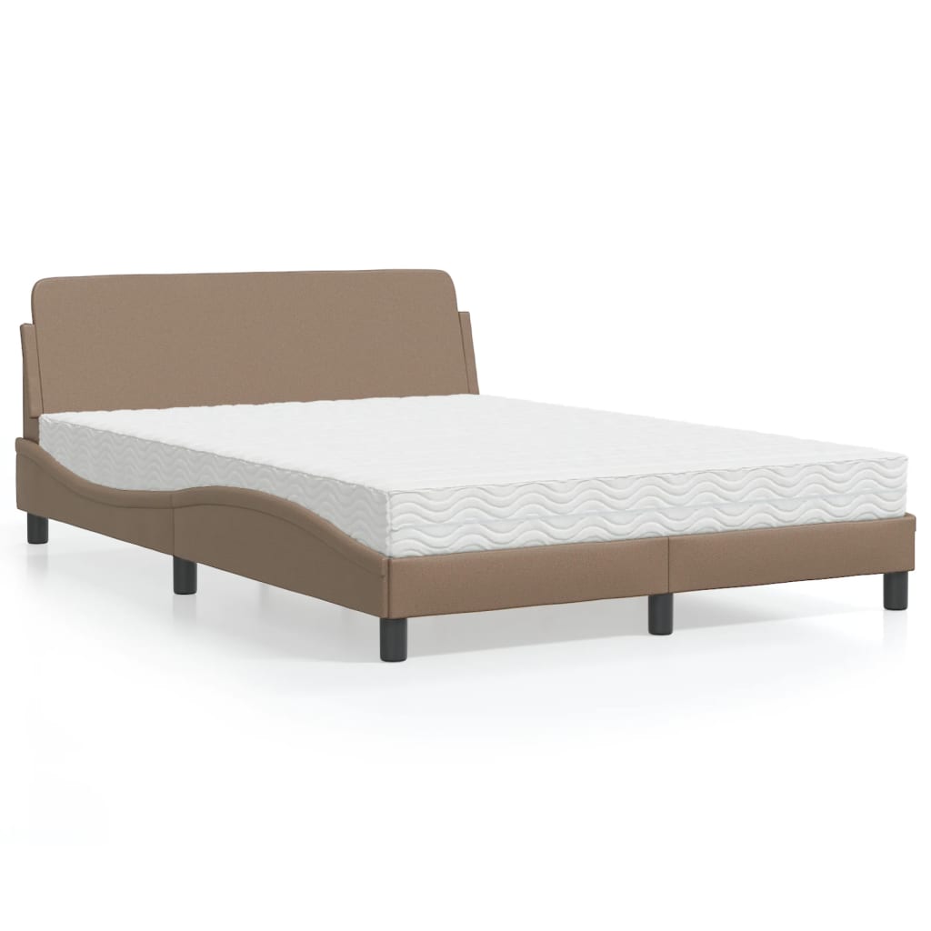 Bett mit Matratze Cappuccino-Braun 140x190 cm