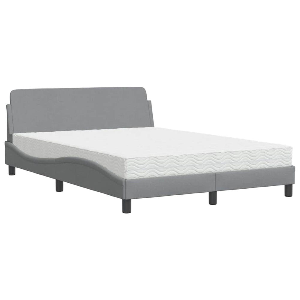 Bett mit Matratze Dover Hellgrau 140x200 cm