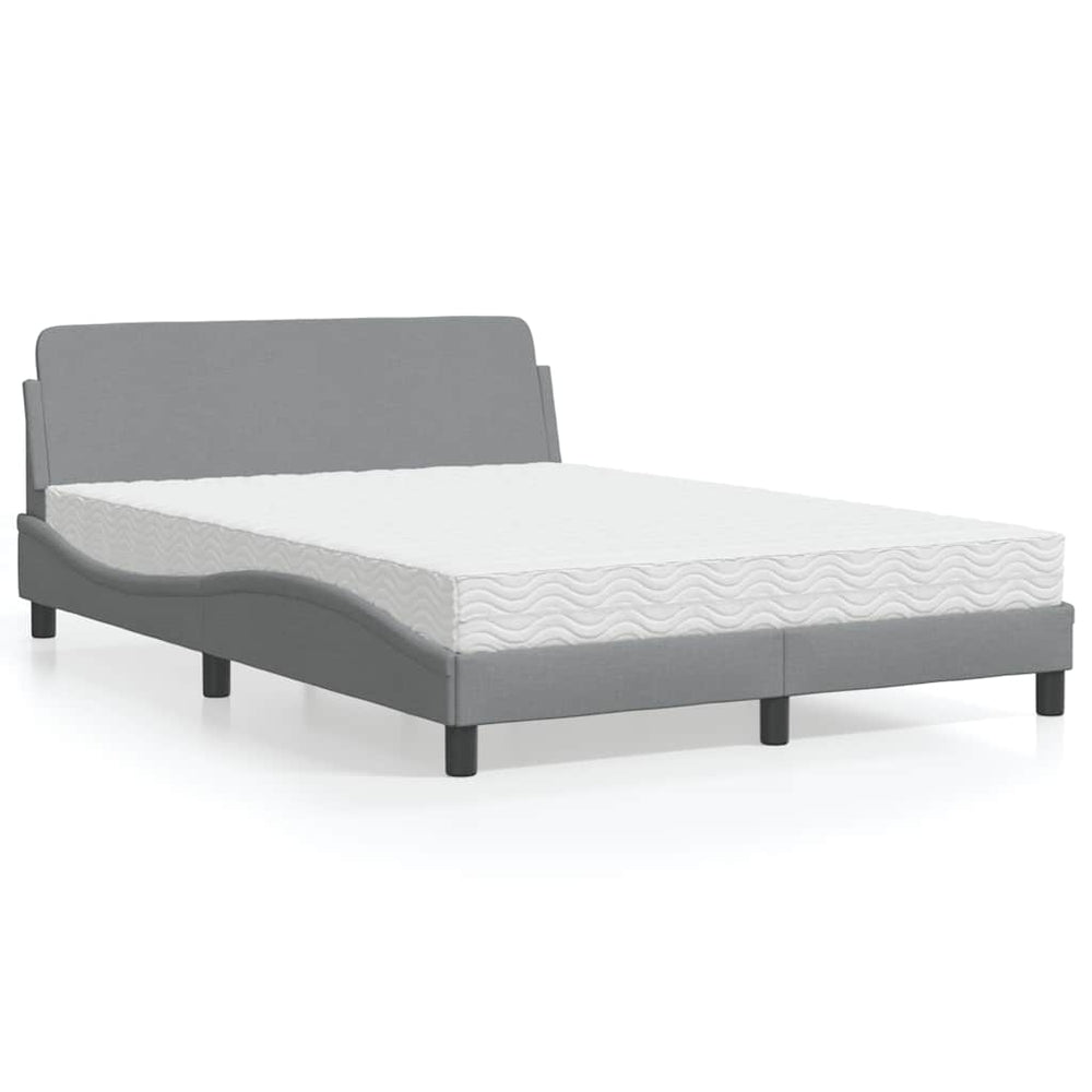 Bett mit Matratze Dover Hellgrau 140x200 cm