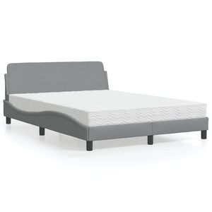 Bett mit Matratze Dover Hellgrau 140x200 cm